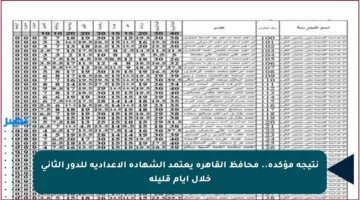 نتيجة مؤكدة.. محافظ القاهرة يعتمد الشهادة الإعدادية للدور الثاني خلال أيام قليلة